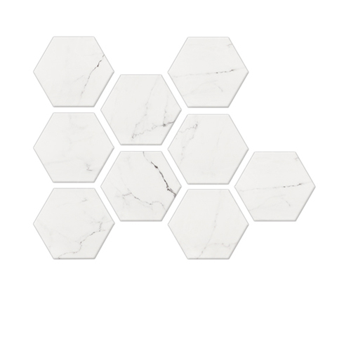Nordic Hexagonal Tile Bathroom, 4 Inch Hexagon Tile White Porcelain